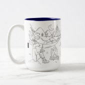 Trailpaca Stary夜キャンプの感覚 ツートーンマグカップ (左)