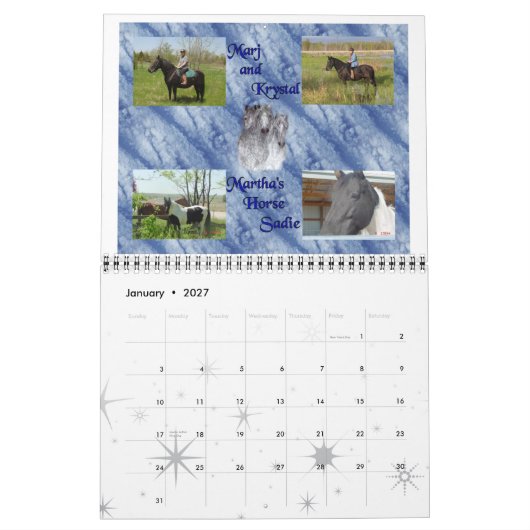 Trailriderプロジェクト カレンダー (1月 2027)