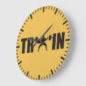TRAIN – ジムのモチベーション ラージ壁時計 (傾斜)