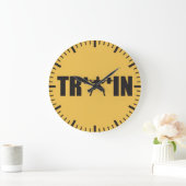 TRAIN – ジムのモチベーション ラージ壁時計 (ホーム)