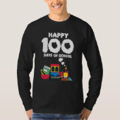 Train 100 Days Of Kindergarten School Student Teac Tシャツ (正面)