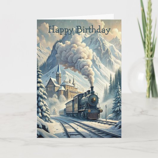 Train Birthday Card カード (正面)