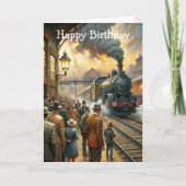 Train Birthday Card カード (正面)