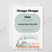 Train Birthday Invitation | Cute 1st Birthday シーズンカード (正面)