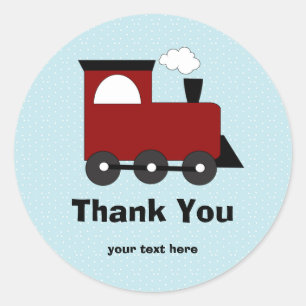 Train Birthday Partyスタンプ ラウンドシール