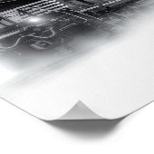 Train Black and White train tracks ポスター (角)