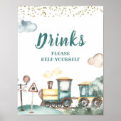 Train Boy誕生日ドリンクサイン ポスター (正面)