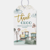 Train Boy 2nd Birthdayありがとうメッセージカード ギフトタグ (裏面)