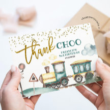 Train Boy 2nd Birthdayサンキューカード