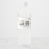 Train Boy 2nd Birthday Water Bottleラベル