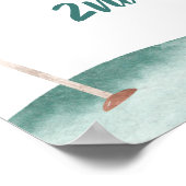 Train Boy 2nd Birthday Welcome Sign ポスター (角)