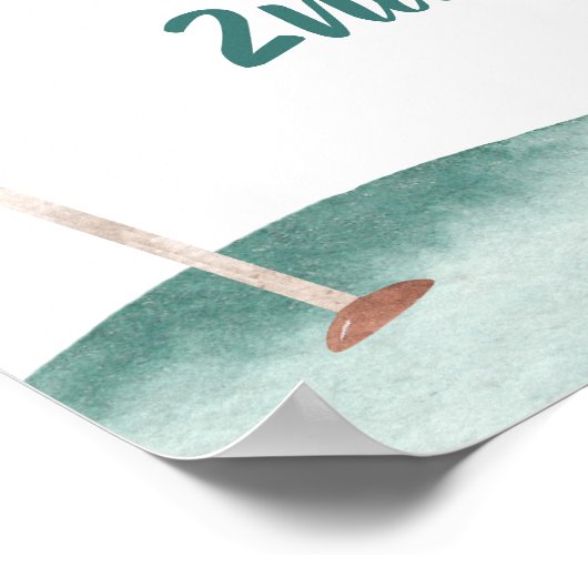 Train Boy 2nd Birthday Welcome Sign ポスター (角)