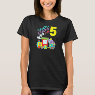 Train Choo Choo私は5歳の幼児5番目の誕生日だ Tシャツ