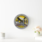Train Crossing  ラウンド壁時計 (ホーム)