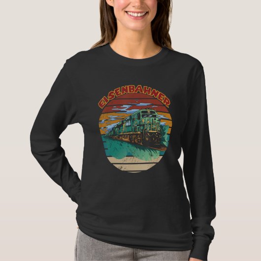 Train Driver Locomotive I Love Trains Railroad Con Tシャツ (正面)