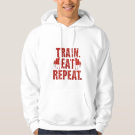 Train Eat Repeat Hoodie – Motivational Gym Hoodie パーカ