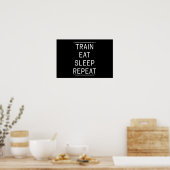 Train Eat Sleep Repeat. ポスター (キッチン)