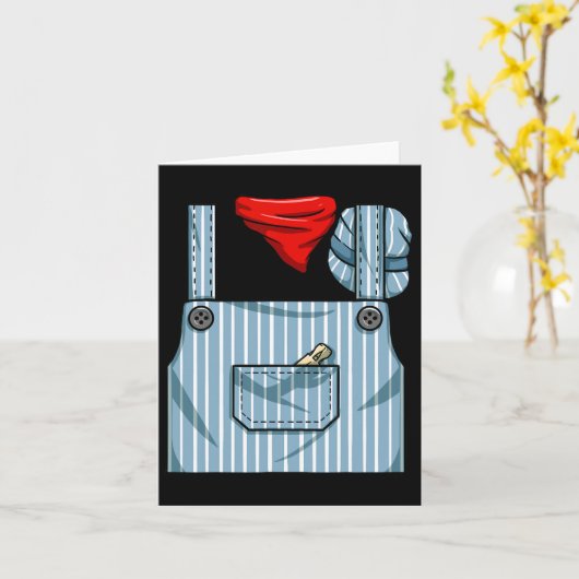 Train Engineer Conductor Costume Halloween Train E カード (黄色い花)