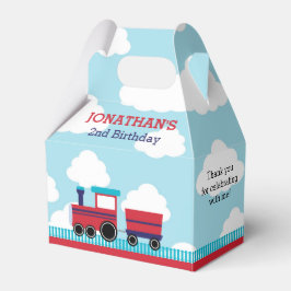 Train Favor Box (Boys誕生日in Navy & Red) フェイバーボックス