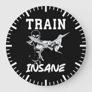 Train Furney – アニメボディビルジムトレーニング ラージ壁時計