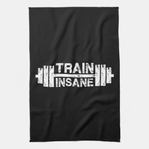 Train Furney – バーベル、ジム、トレーニング 感動的 キッチンタオル
