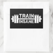 Train Furney – バーベル、ジム、トレーニング 感動的 長方形シール (バッグ)