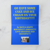 Train going the Tracks Greeting Card シーズンカード (内部)