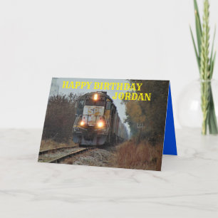 Train going the Tracks Greeting Card シーズンカード