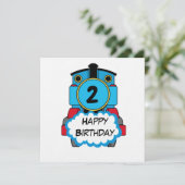 Train Happy Birthday round Sticker 招待状 (スタンド正面)