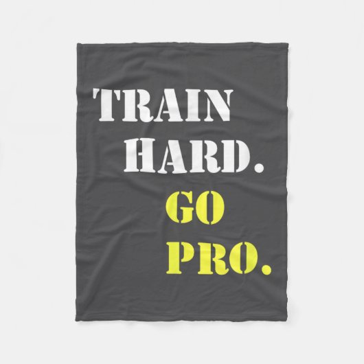 Train Hard And Go Pro - Training - Srt - Gym - Mot フリースブランケット (正面)