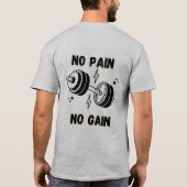 Train Hard Tee – No Pain No Gain Statement T-Shirt Tシャツ (裏面)