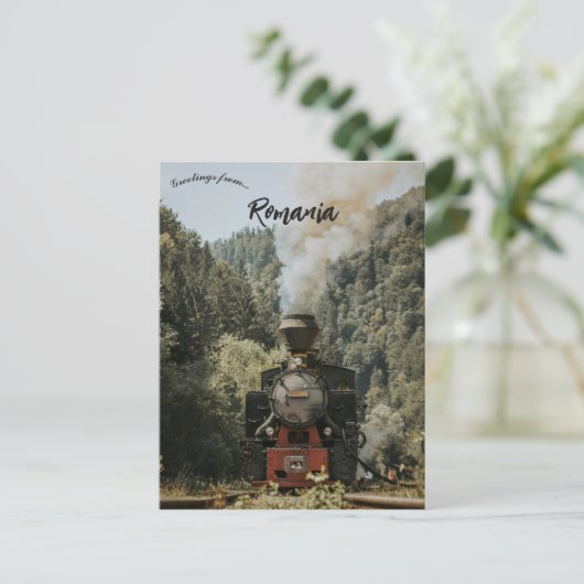 Train in Maramureș Romania ポストカード (スタンド正面)