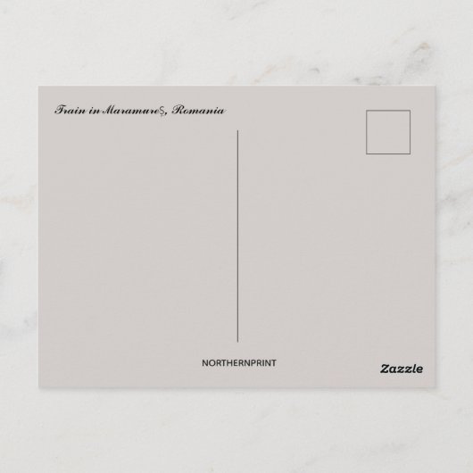 Train in Maramureș Romania ポストカード (裏面)