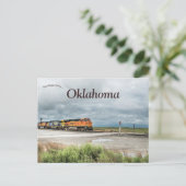 Train in Oklahoma on a Cloudy Day ポストカード (スタンド正面)