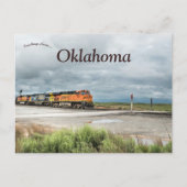 Train in Oklahoma on a Cloudy Day ポストカード (正面)