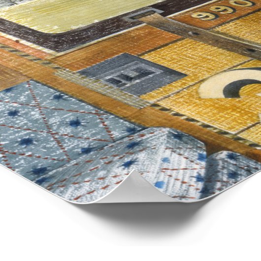 Train Landscape Landscape By Eric Ravilious ポスター (角)