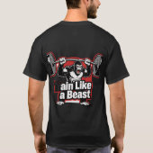 Train Like a Beast Gorilla Gym Shirt Tシャツ (裏面)