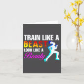 Train Like A Look Like A Beauty Fitness  カード (黄色い花)