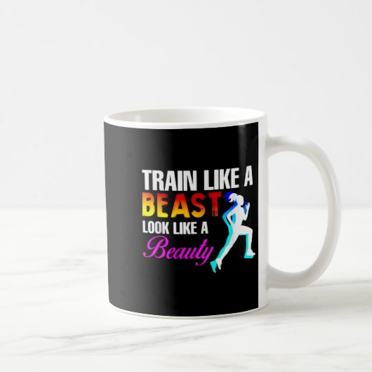 Train Like A Look Like A Beauty Fitness コーヒーマグカップ (右)