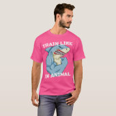 Train Like An Animal Shark Weightlifting Muscle Fi Tシャツ (正面フル)