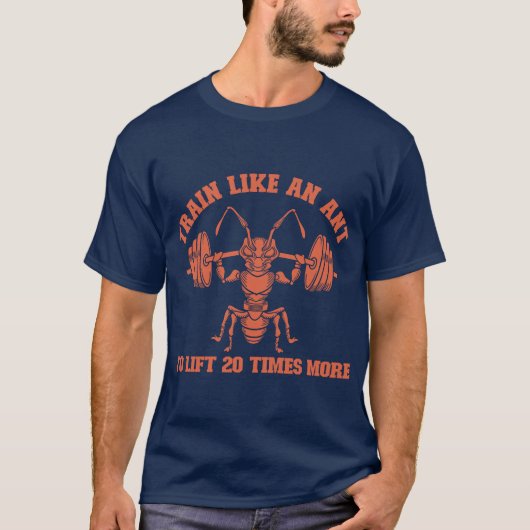 Train like an Ant (Mono) Tシャツ (正面)