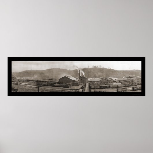 Train Lynchburg VA Photo 1909 ポスター (正面)