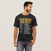 Train Master Hourly Rate Railroad Master Tシャツ (正面フル)