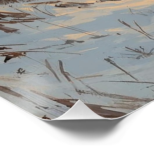 Train on a Snowy Day Poster ポスター (コーナー)