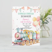 Train party girl invitation 招待状 (スタンド正面)