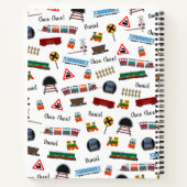 Train Pattern Little Boy First Name Choo Choo Kids ノートブック (裏面)