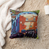 Train Pillow - Gift for Train Enthusiast クッション (ブランケット)