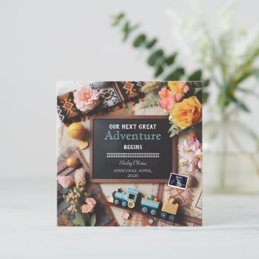 Train Pregnancy Announcement, Gender Neutral 案内状 (スタンド正面)