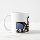 Train Pulling Coal コーヒーマグカップ (左)