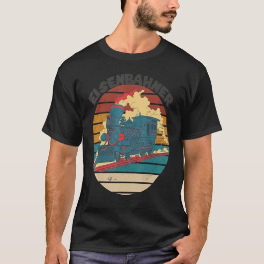Train Railroad Steam Locomotive Railway Conductor Tシャツ (正面)